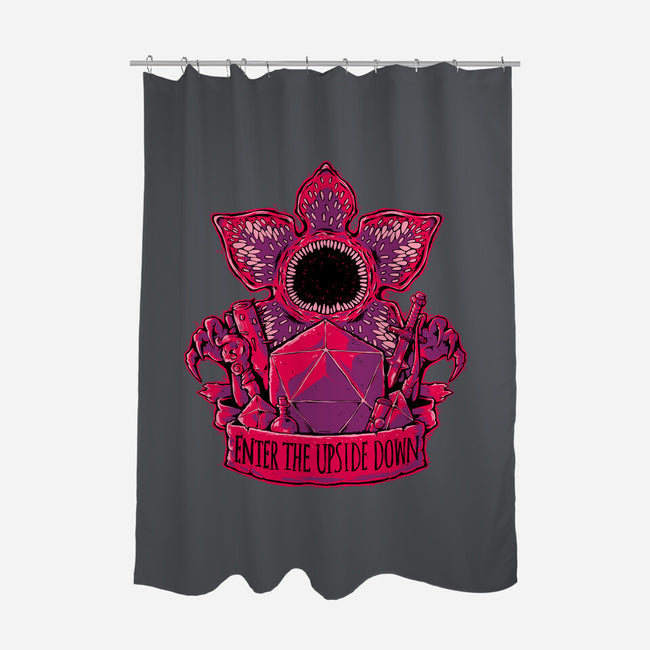 Enter The Upside Down-none polyester shower curtain-xMorfina