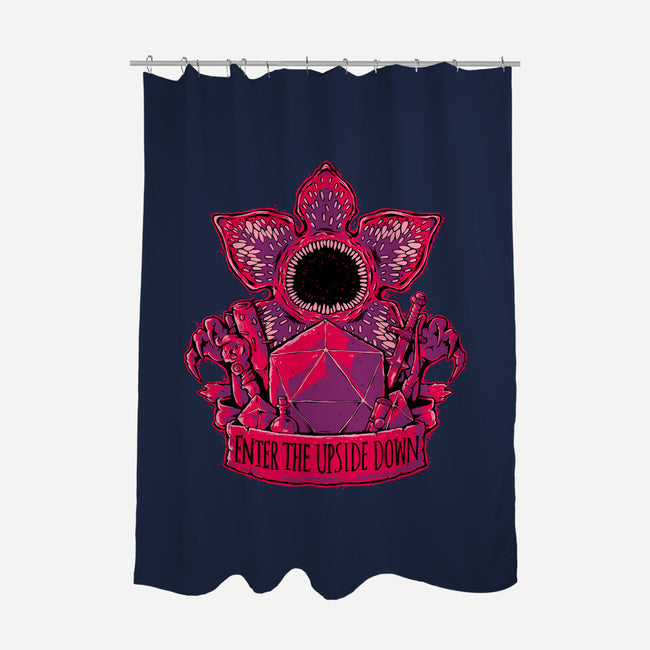 Enter The Upside Down-none polyester shower curtain-xMorfina