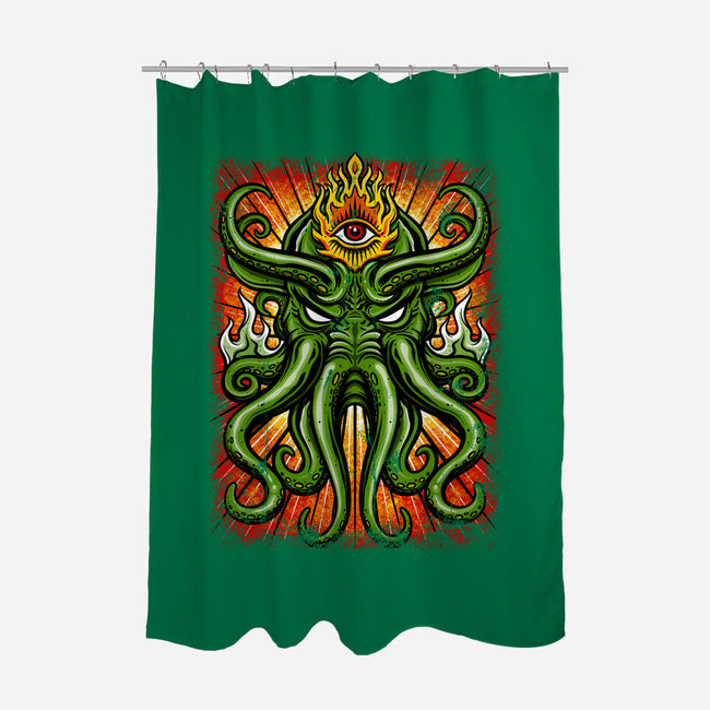 House Of Cthulhu-none polyester shower curtain-drbutler