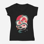 Dragon Love-womens v-neck tee-Bellades