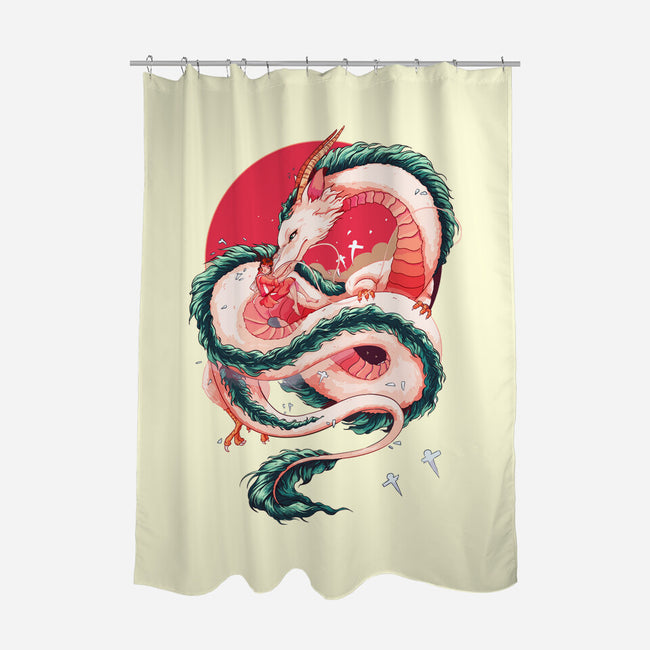 Dragon Love-none polyester shower curtain-Bellades