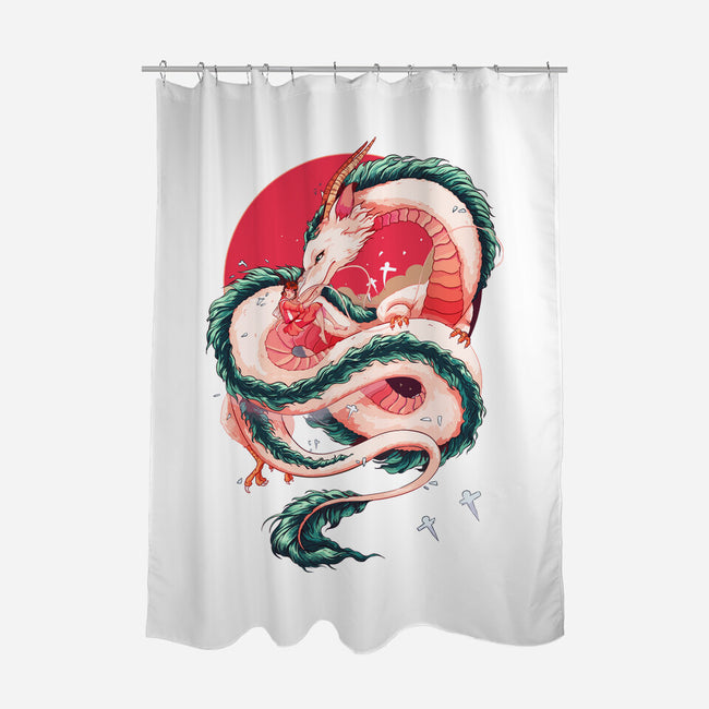 Dragon Love-none polyester shower curtain-Bellades