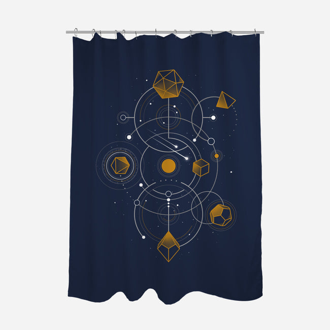 Celestial Dice-none polyester shower curtain-Snouleaf