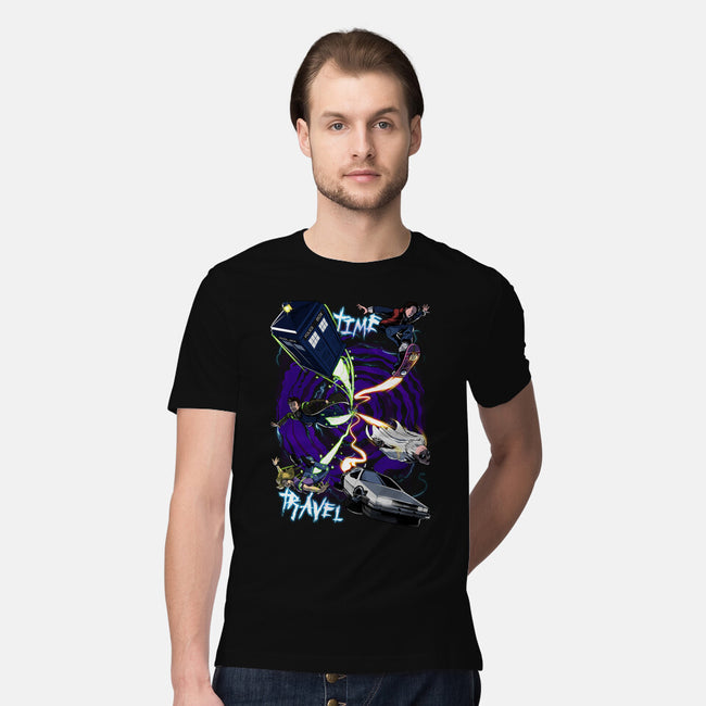Traveling Through Time-mens premium tee-Conjura Geek