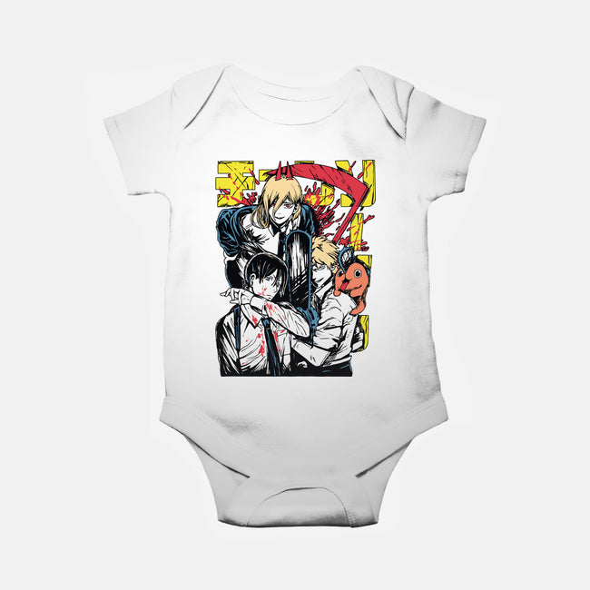 Team Chainsaw-baby basic onesie-rondes