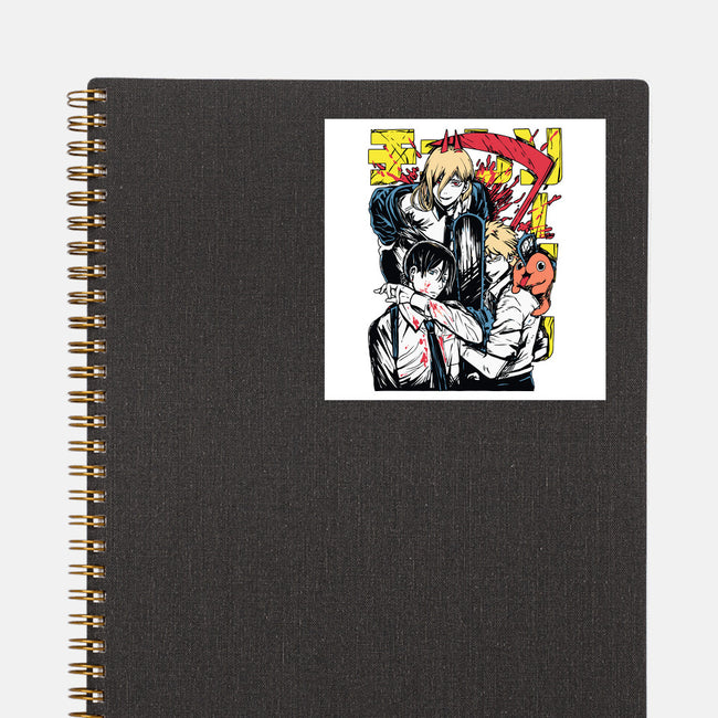 Team Chainsaw-none glossy sticker-rondes