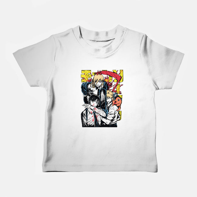 Team Chainsaw-baby basic tee-rondes