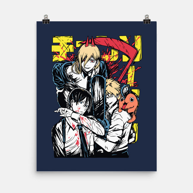 Team Chainsaw-none matte poster-rondes