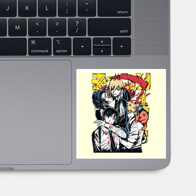 Team Chainsaw-none glossy sticker-rondes