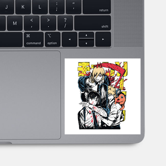 Team Chainsaw-none glossy sticker-rondes