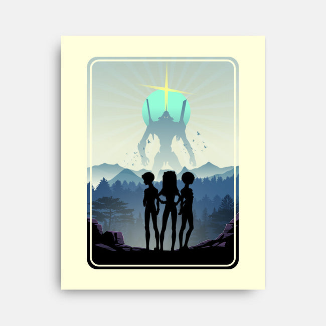 The Eva Mecha Team-none stretched canvas-RonStudio