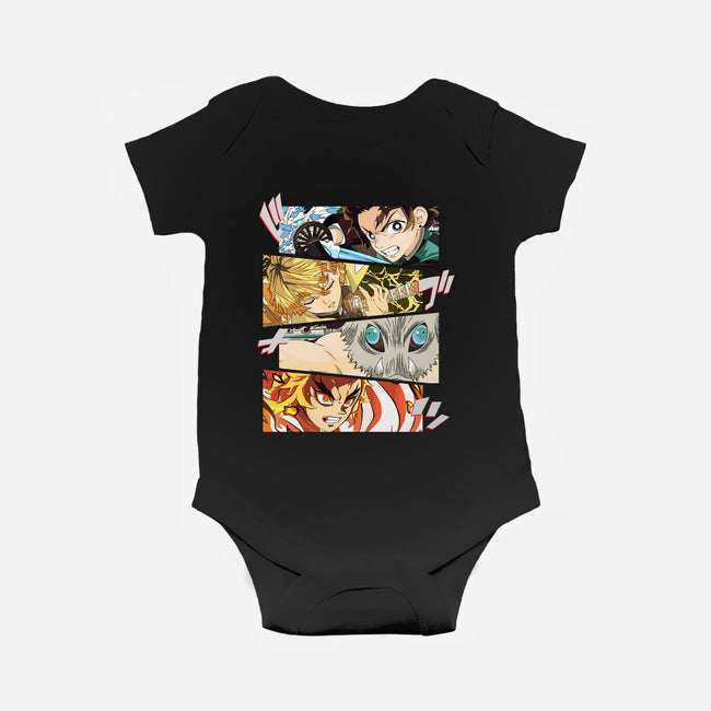 Angry Face Demon-baby basic onesie-RonStudio