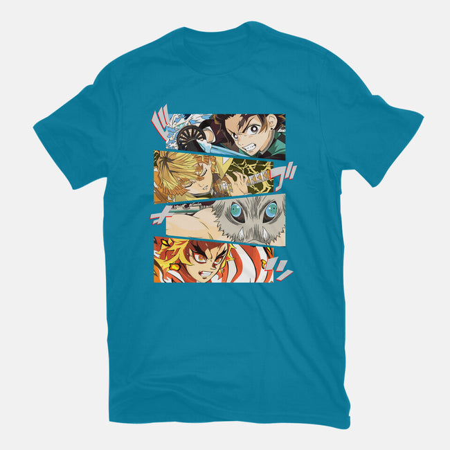 Angry Face Demon-mens basic tee-RonStudio