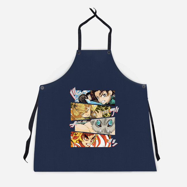 Angry Face Demon-unisex kitchen apron-RonStudio