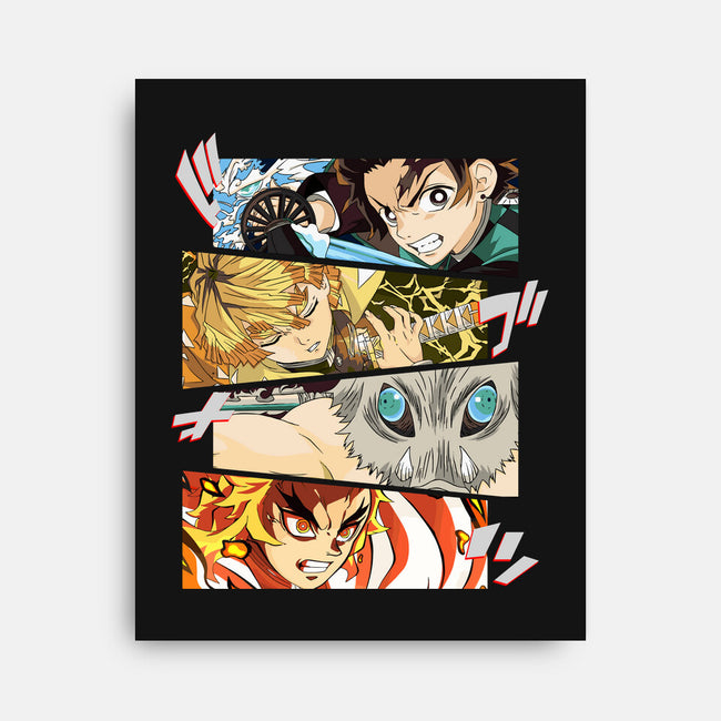 Angry Face Demon-none stretched canvas-RonStudio