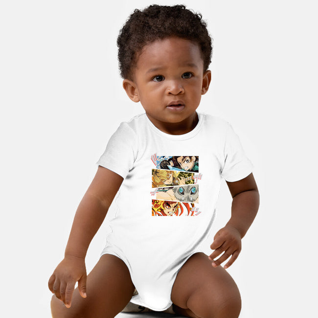 Angry Face Demon-baby basic onesie-RonStudio