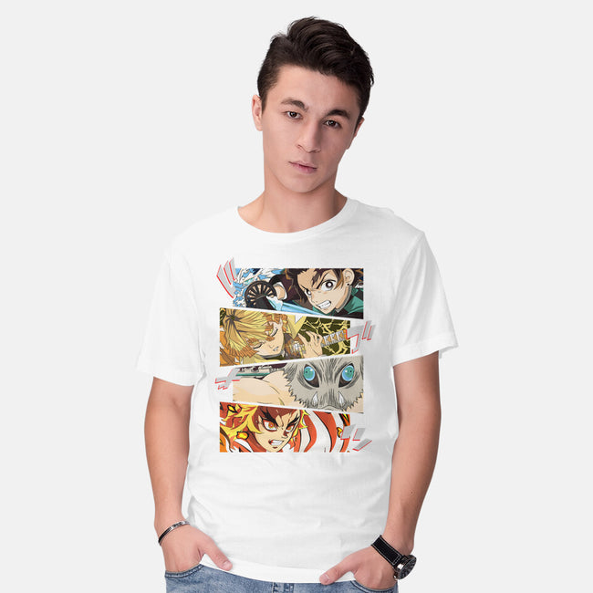 Angry Face Demon-mens basic tee-RonStudio