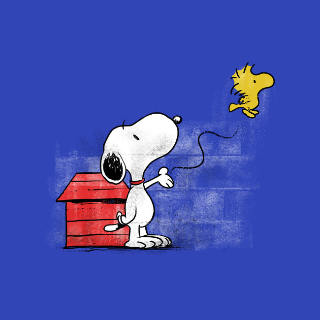 Dog With Bird-none fleece blanket-zascanauta