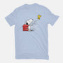 Dog With Bird-mens premium tee-zascanauta
