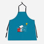 Dog With Bird-unisex kitchen apron-zascanauta