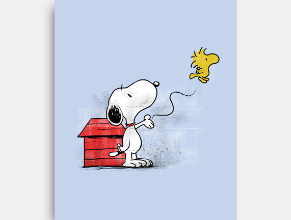 Dog With Bird