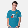 Dog With Bird-mens basic tee-zascanauta