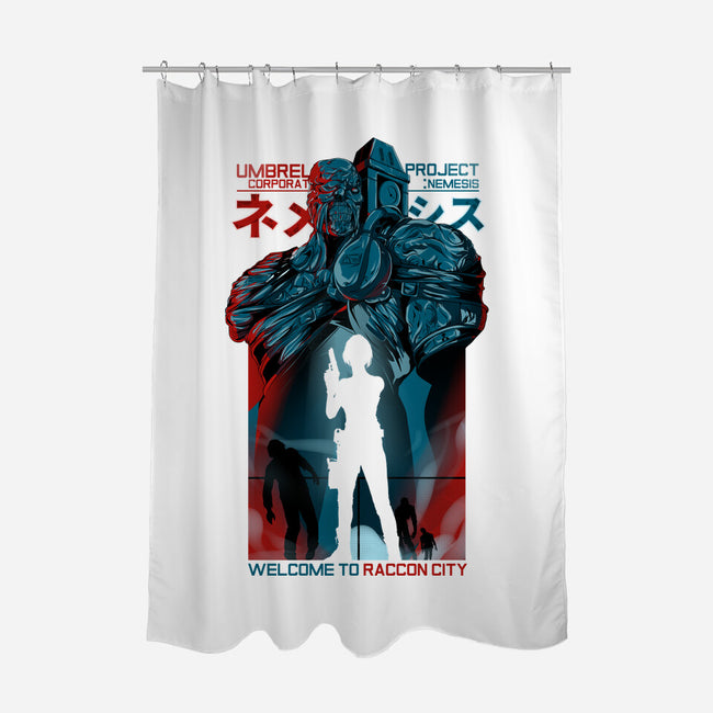 Project Nemesis-none polyester shower curtain-Guilherme magno de oliveira