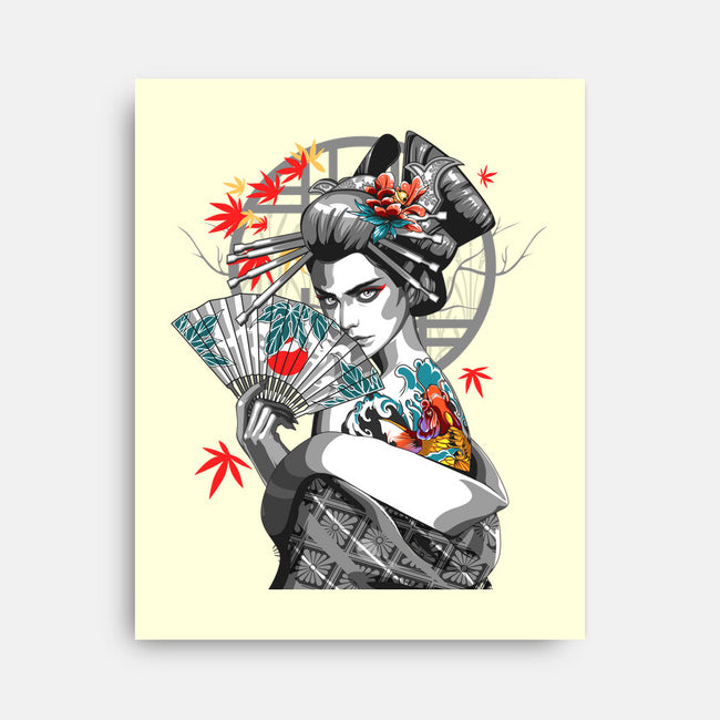 Irezumi II Geisha-none stretched canvas-heydale