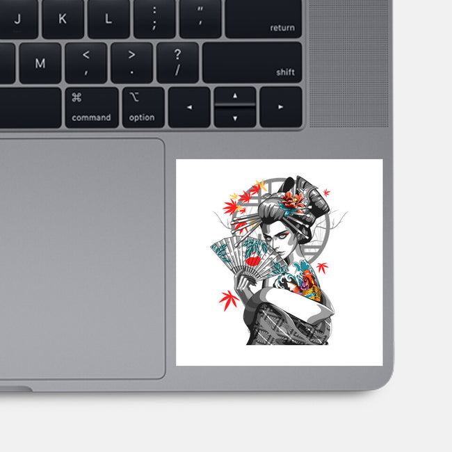 Irezumi II Geisha-none glossy sticker-heydale