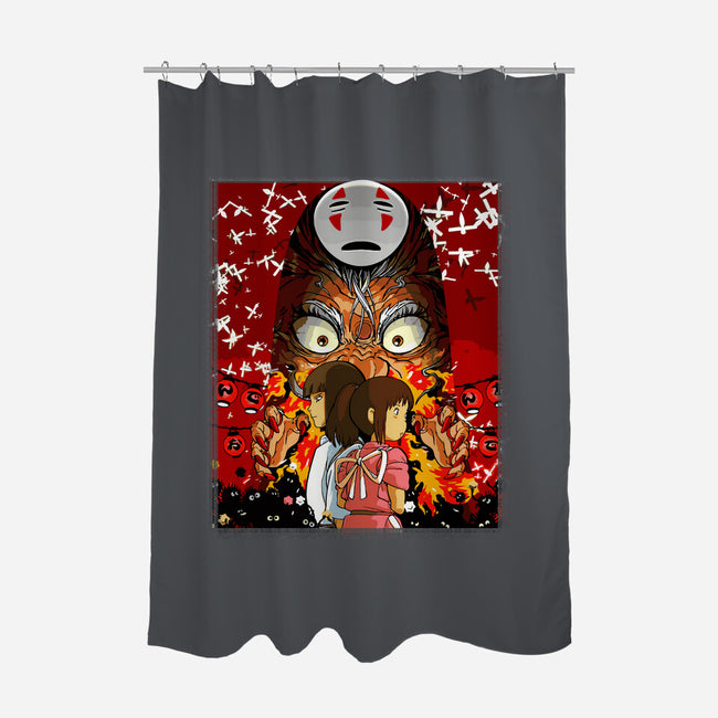 Spirited Couple-none polyester shower curtain-Hova