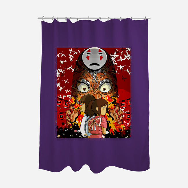 Spirited Couple-none polyester shower curtain-Hova