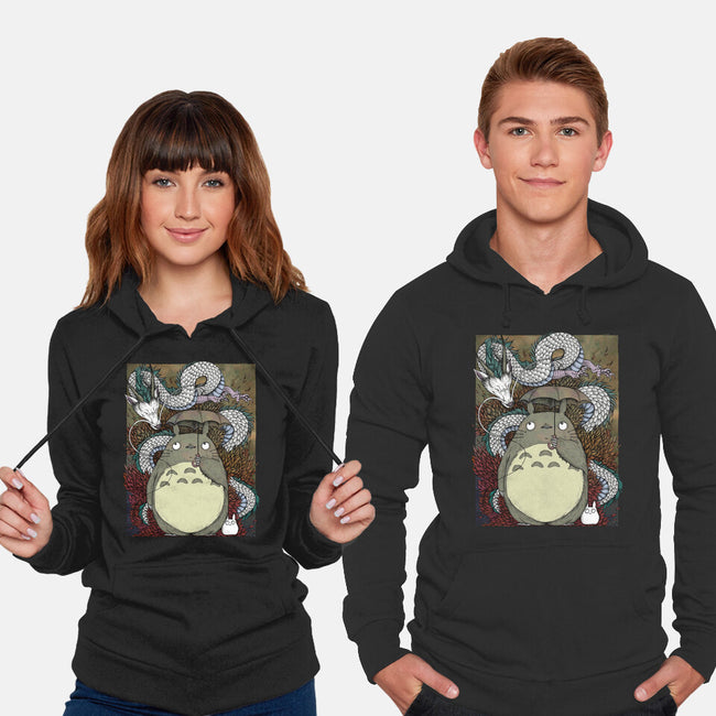 Dragon And God Of Forest-unisex pullover sweatshirt-Bellades