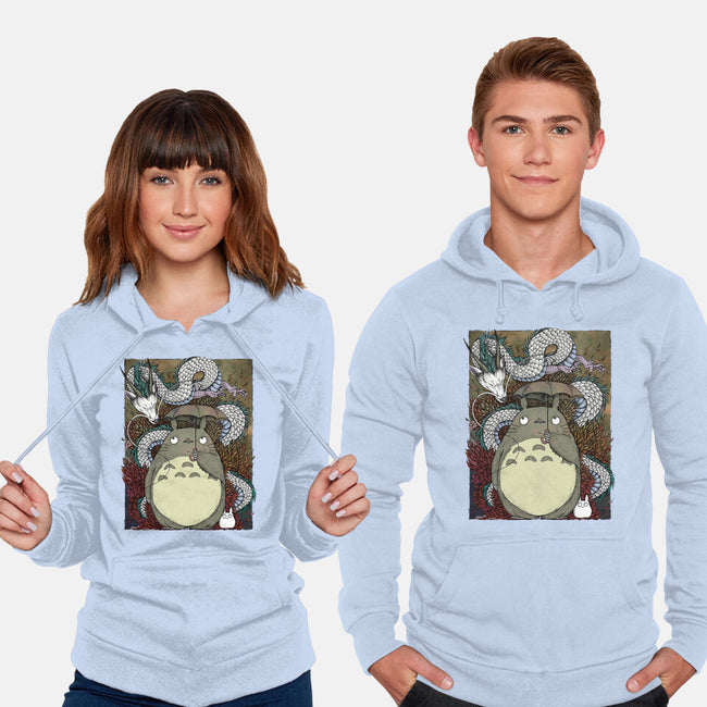 Dragon And God Of Forest-unisex pullover sweatshirt-Bellades