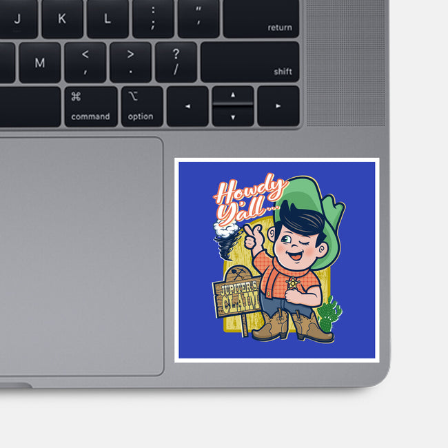 Welcome To Jupiter's Claim-none glossy sticker-palmstreet