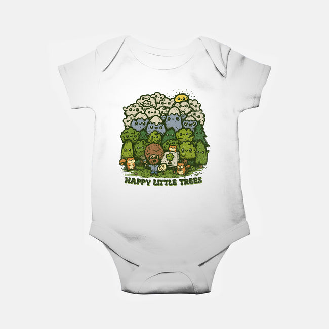Happy Little Trees-baby basic onesie-kg07
