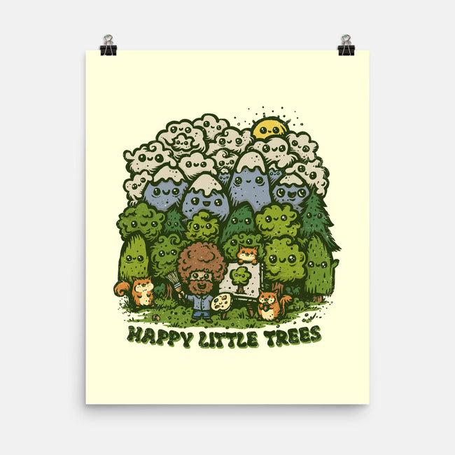 Happy Little Trees-none matte poster-kg07
