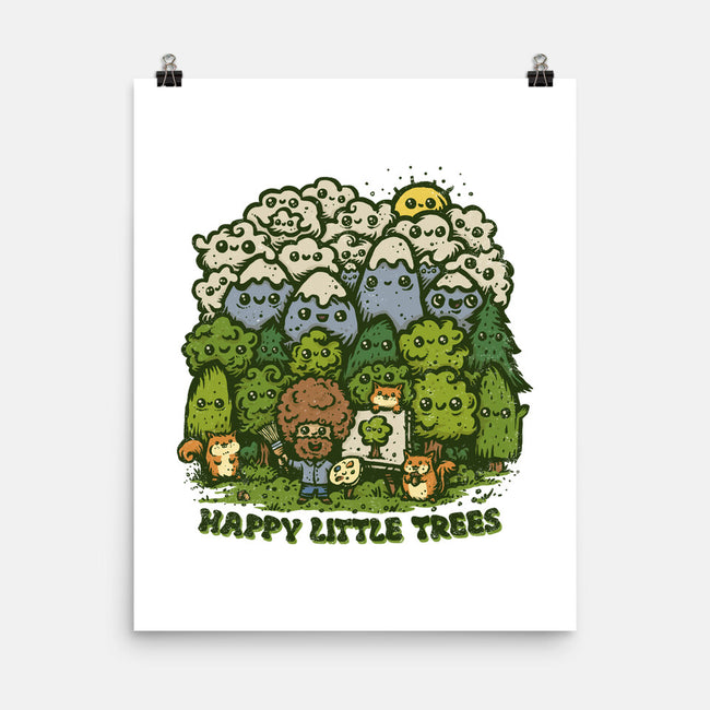Happy Little Trees-none matte poster-kg07