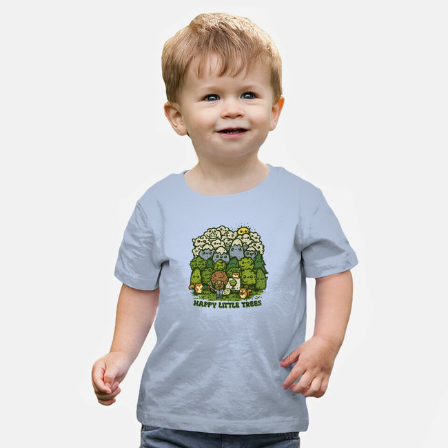 Happy Little Trees-baby basic tee-kg07