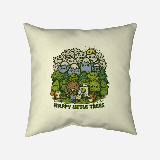 Happy Little Trees-none removable cover w insert throw pillow-kg07