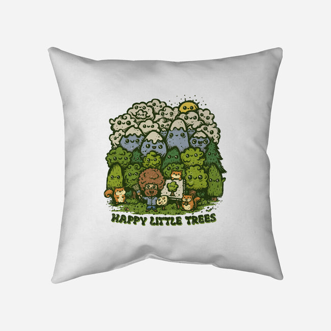 Happy Little Trees-none removable cover w insert throw pillow-kg07