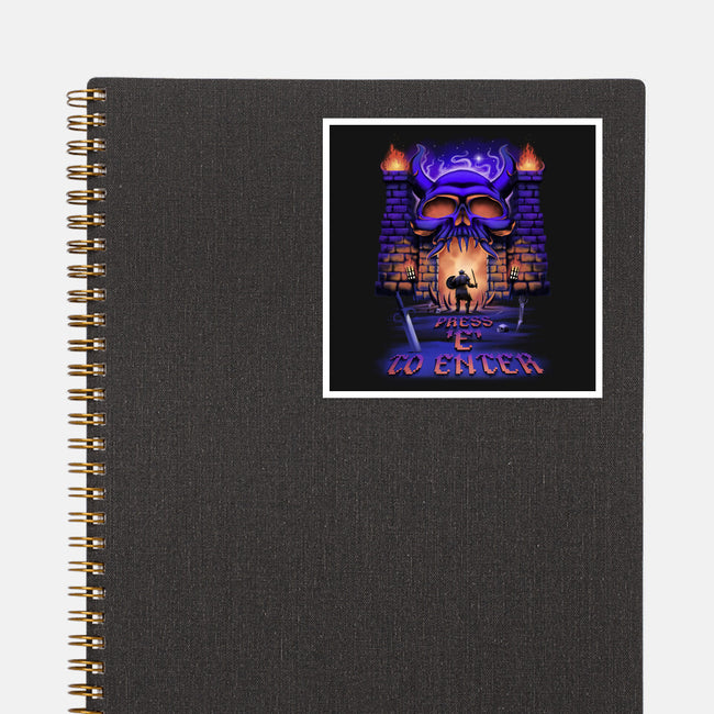 Press E To Enter-none glossy sticker-artyx