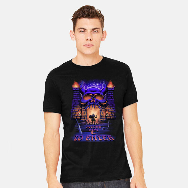 Press E To Enter-mens heavyweight tee-artyx