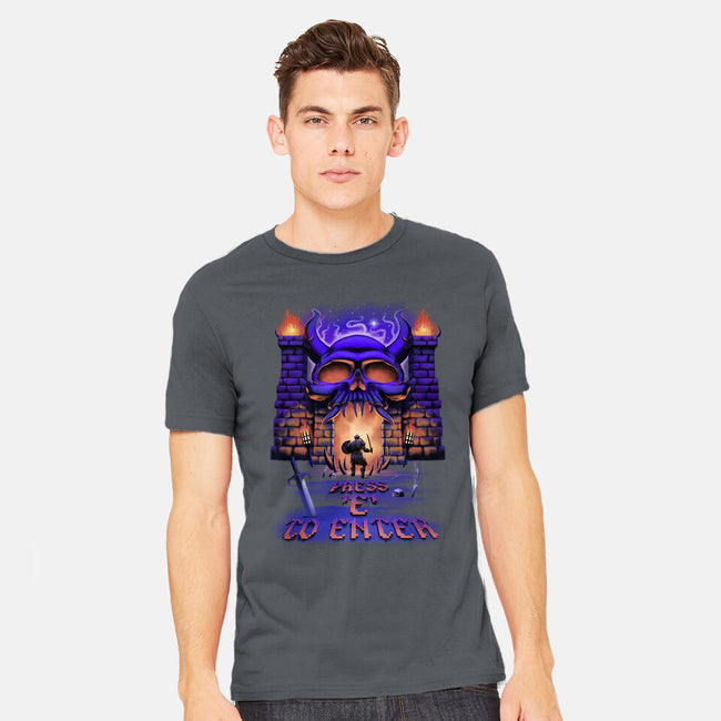 Press E To Enter-mens heavyweight tee-artyx