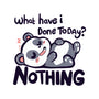Done Nothing Today-none polyester shower curtain-TechraNova