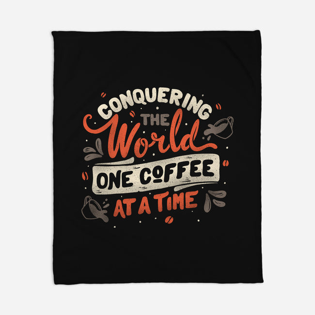 One Coffee At A Time-none fleece blanket-tobefonseca