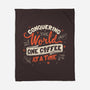 One Coffee At A Time-none fleece blanket-tobefonseca