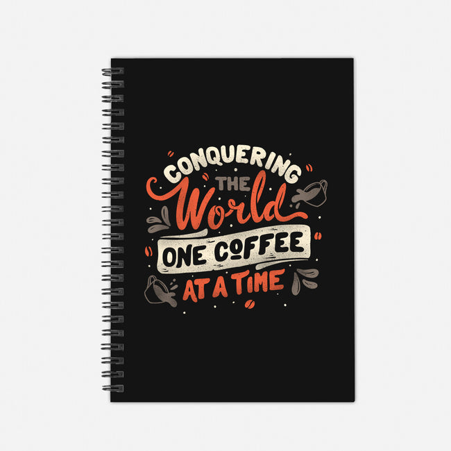 One Coffee At A Time-none dot grid notebook-tobefonseca