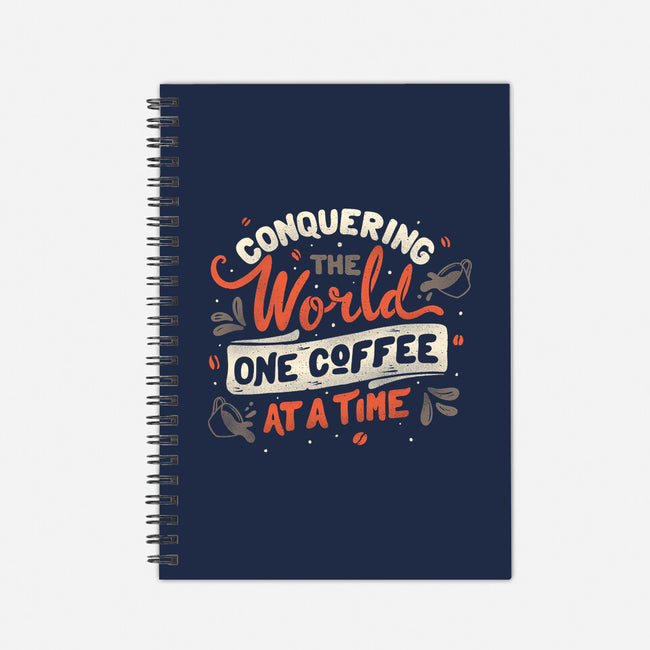 One Coffee At A Time-none dot grid notebook-tobefonseca