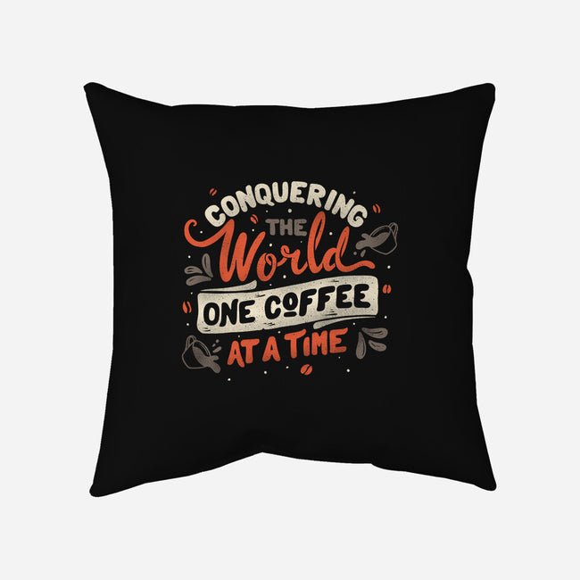 One Coffee At A Time-none removable cover throw pillow-tobefonseca
