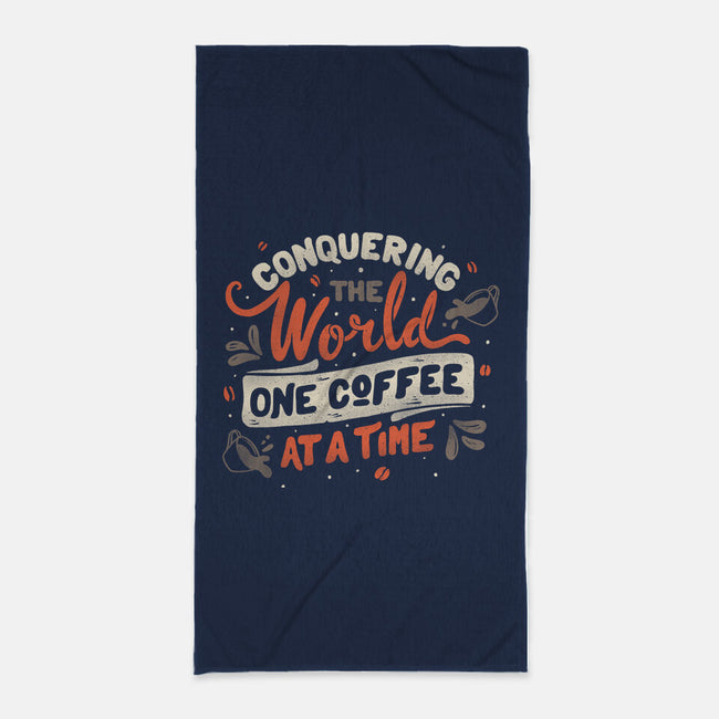 One Coffee At A Time-none beach towel-tobefonseca